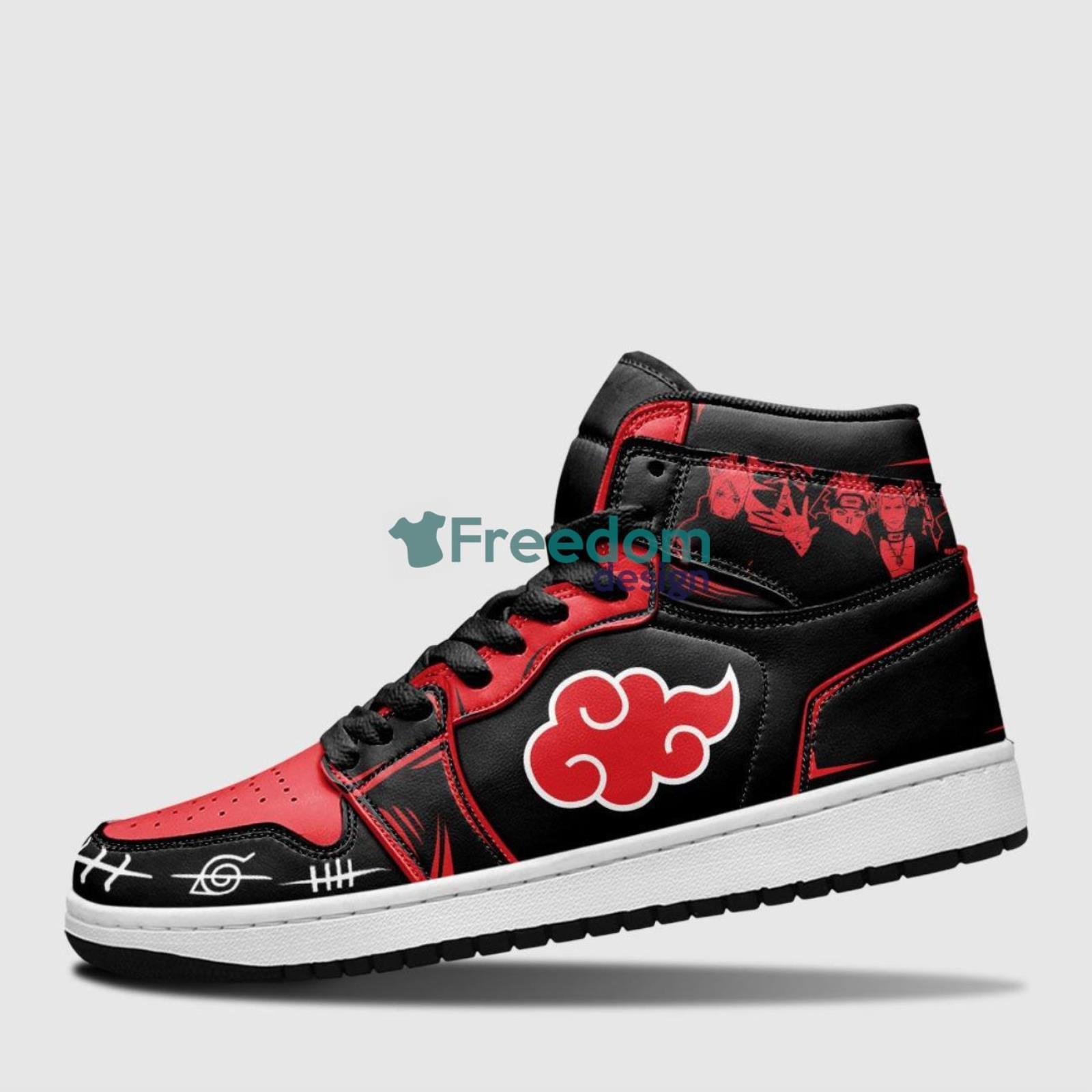 Akatsuki Clan Sneakers Custom Anime Naruto Air Jordan Hightop Shoes