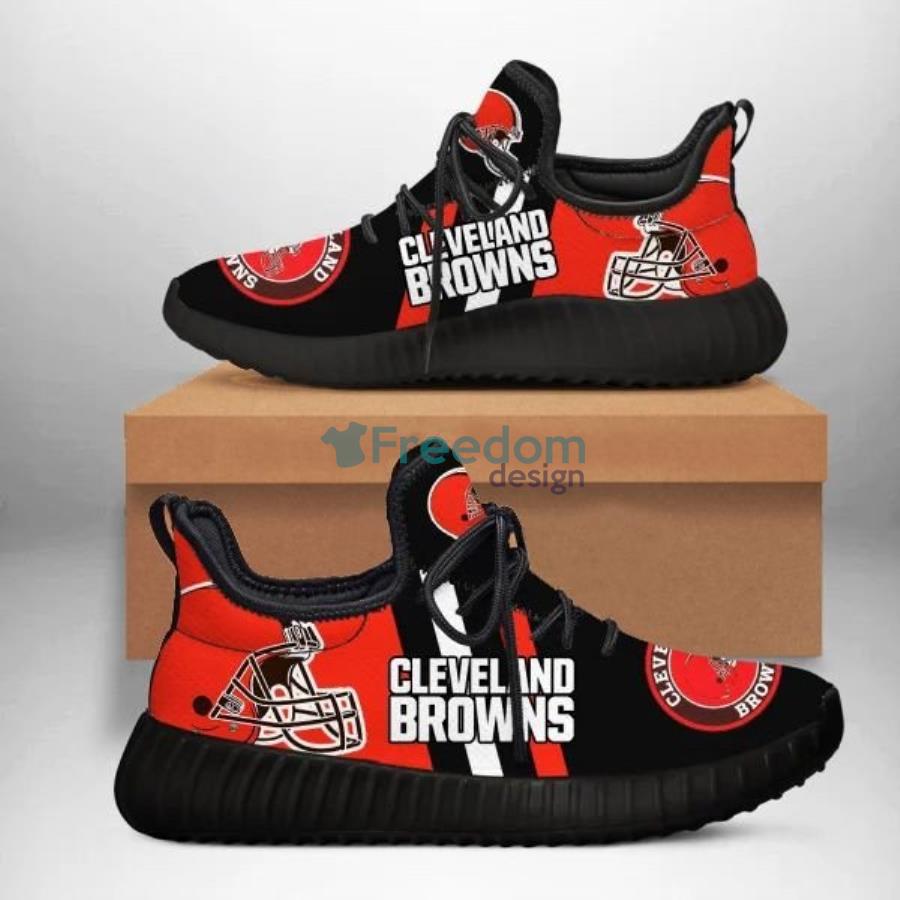 Cleveland Browns Striped Sneakers Logo Reze Shoes For Fans Product Photo 1