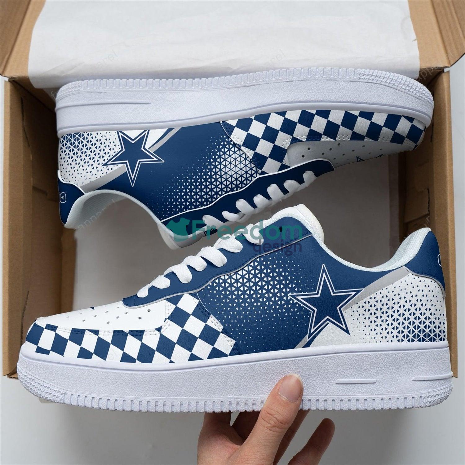 Dallas Cowboys Lover Best Gift Caro Pattern Air Force Shoes For Fans