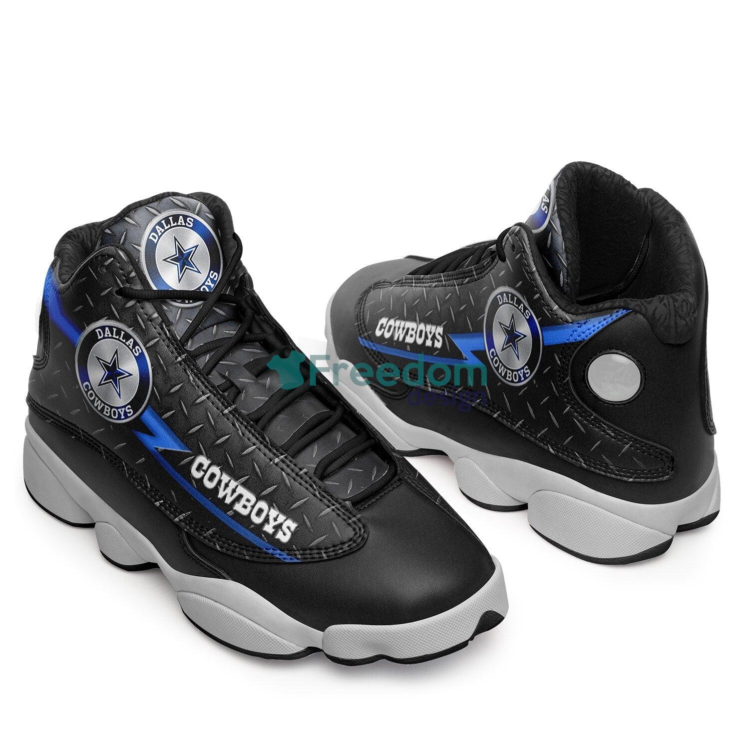 Dallas Cowboys Team Black Air Jordan 13 Sneaker Shoes For Fans