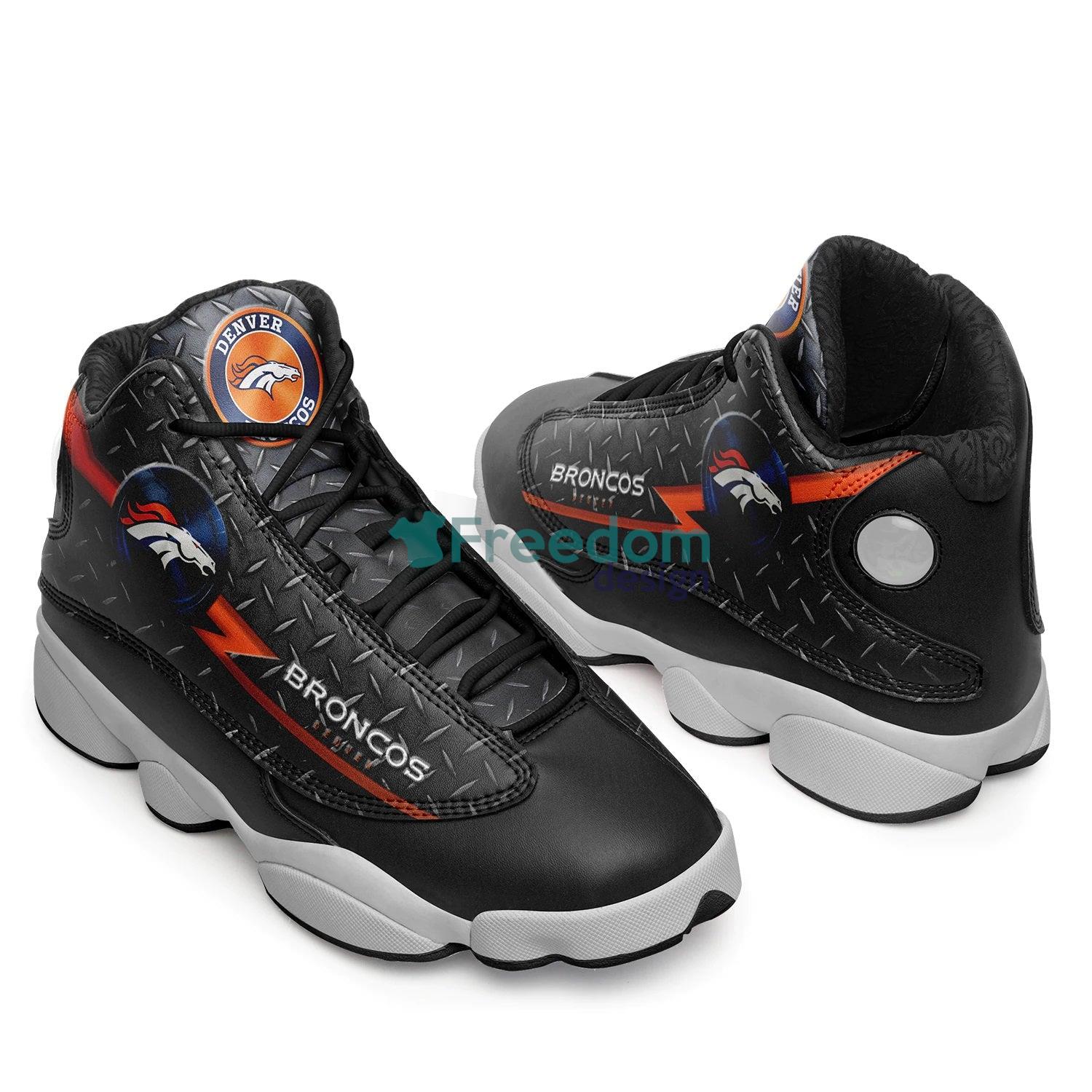 Denver Broncos Team Black Air Jordan 13 Sneaker Shoes For Fans
