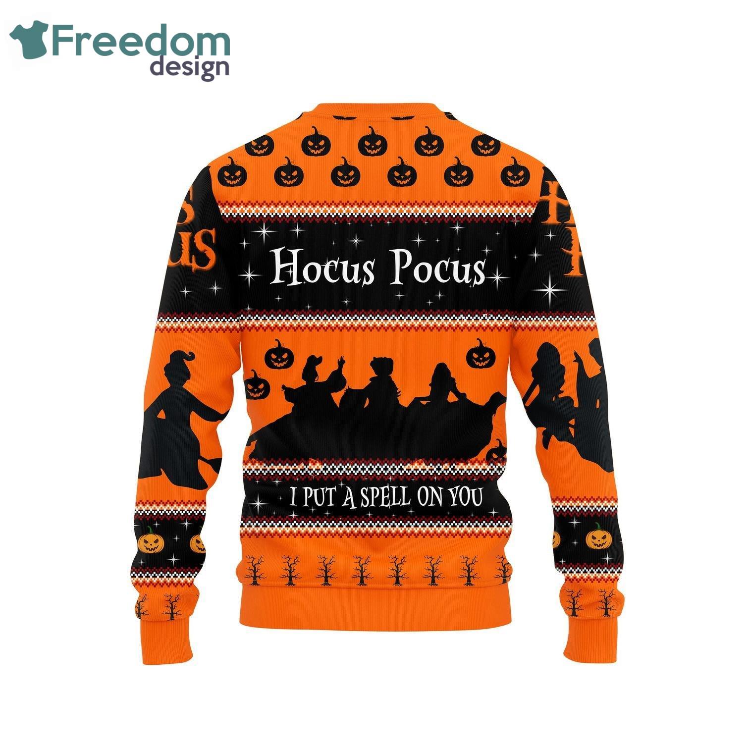 Hocus Pocus Pumpkin I Put A Spell On You Halloween Christmas Sweater