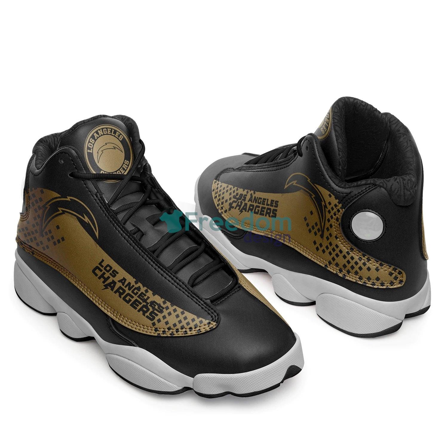Los Angeles Chargers Team Black Air Jordan 13 Sneaker Shoes For Fans