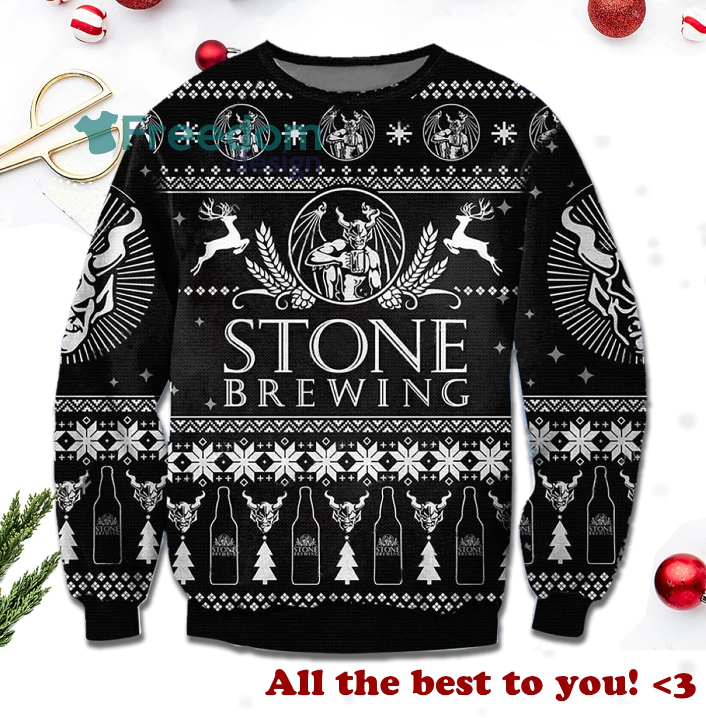 Merry Christmas Stone Brewing Ugly Christmas Sweater