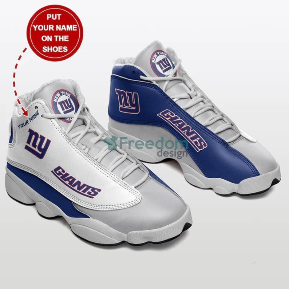 New York Giants Team Custom Name Air Jordan 13 Sneaker Shoes For Fans