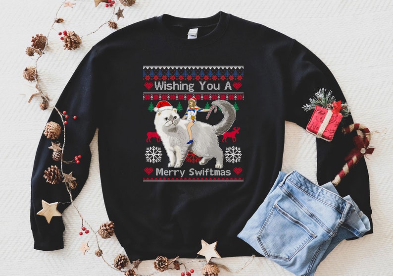 Taylor And Cat Ugly Christmas Sweater